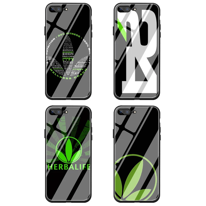 EWAU черный и зеленый чехол для телефона из закаленного стекла Herbalife для iPhone 5 5S SE 6 6s 7 8 Plus X XR XS 11 pro Max