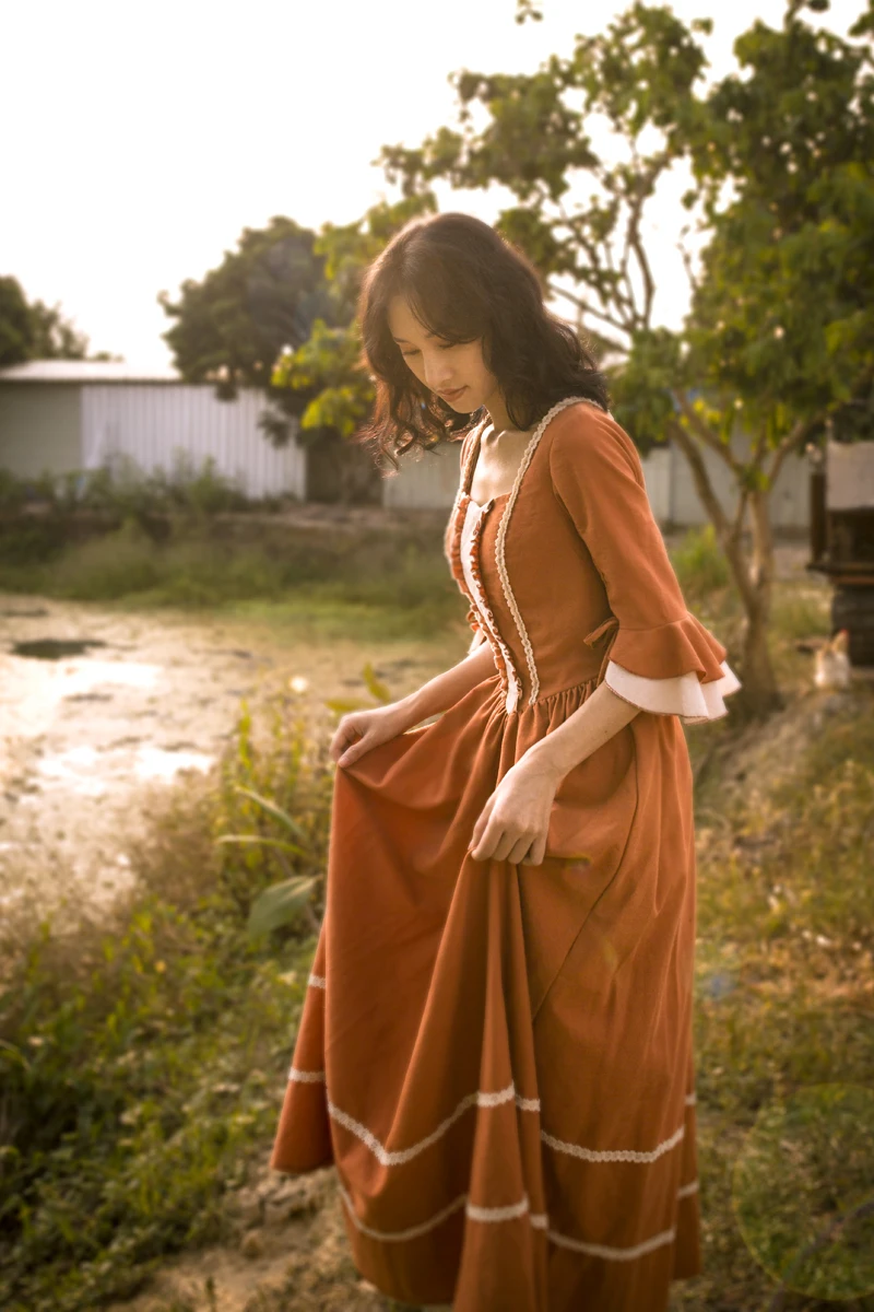 Женское длинное льняное платье в клетку с оригинальным дизайном|Женские платья| |