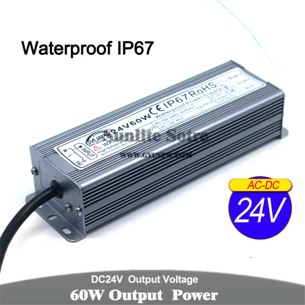 Водонепроницаемый источник питания DC 12V 24V 24W 60W 72W 100W 120W 150W 200W 250W 300W трансформаторы 220V AC к DC12V DC24V наружный SMPS