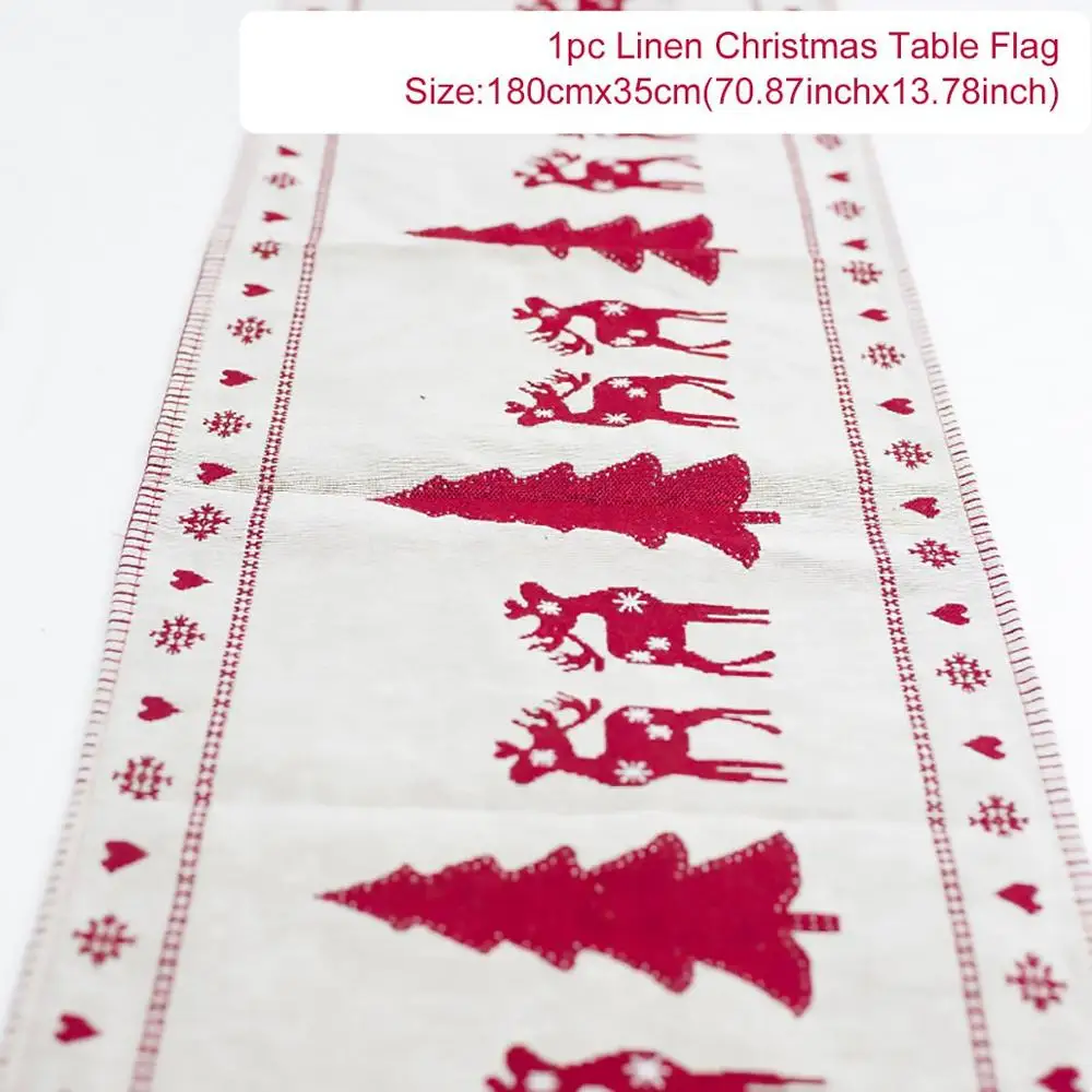 Table runner 02 Huiran веселый рождественский знак крыльца декоративный дверной баннер рождественские украшения для дома подвесные рождественские украшения Navidad - Цвет: Table runner 02