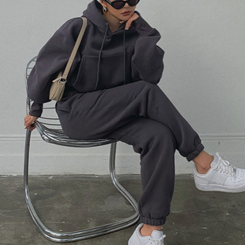 Осень-зима уличная женская обувь для бега комплект из 2 предметов толстовка с