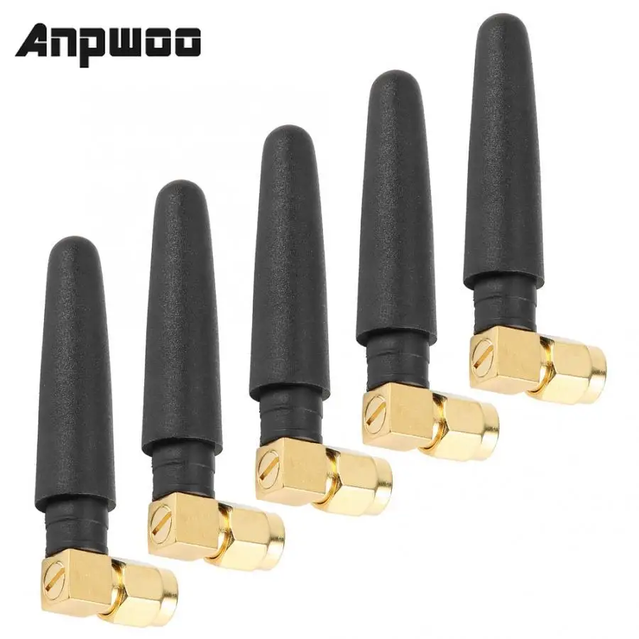 

ANPWOO 5pcs 900-1800MHz 2G 3G Antenna SMA Male Plug GSM Aerial with 5.0dBi Gain