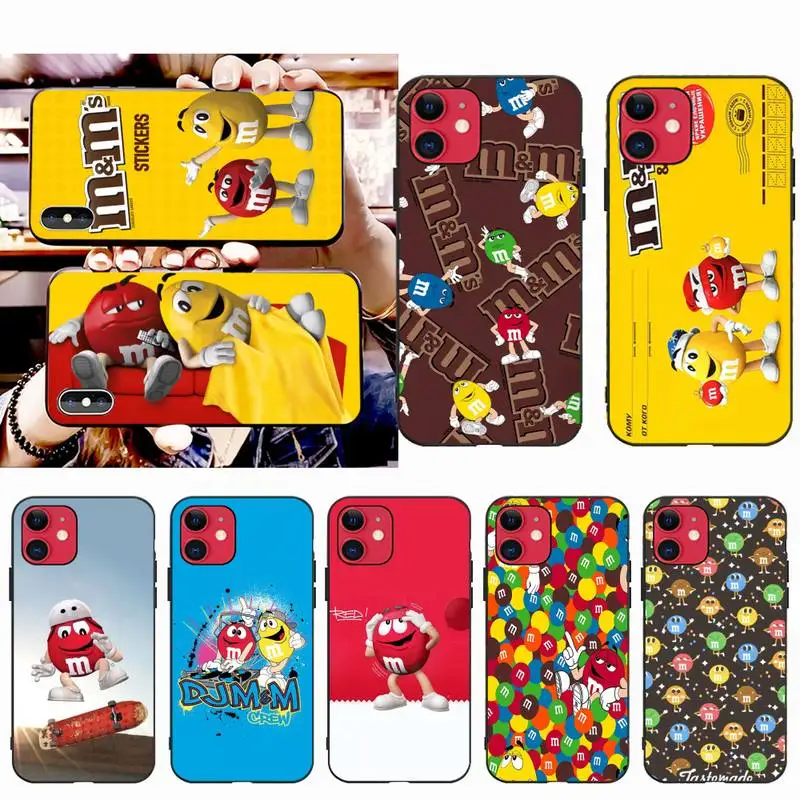 

KPUSAGRT M&Ms Chocolate Phone Case for iphone 12 pro max 11 pro XS MAX 8 7 6 6S Plus X 5S SE 2020 XR case