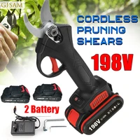 electric garden scissors 198v 10000mah cordless pruner tree bonsai rechargeable battery pruning shears garden power tool