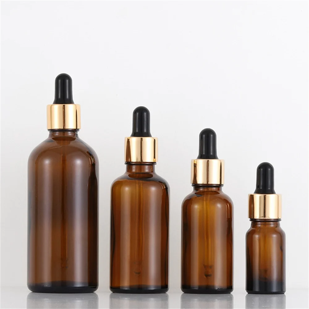 

10/30/50/100ml Brown Drop Amber Bottle Glass Aromatherapy Liquid Dropper Essential Basic Massage Oil Pipette Refillable Bottles