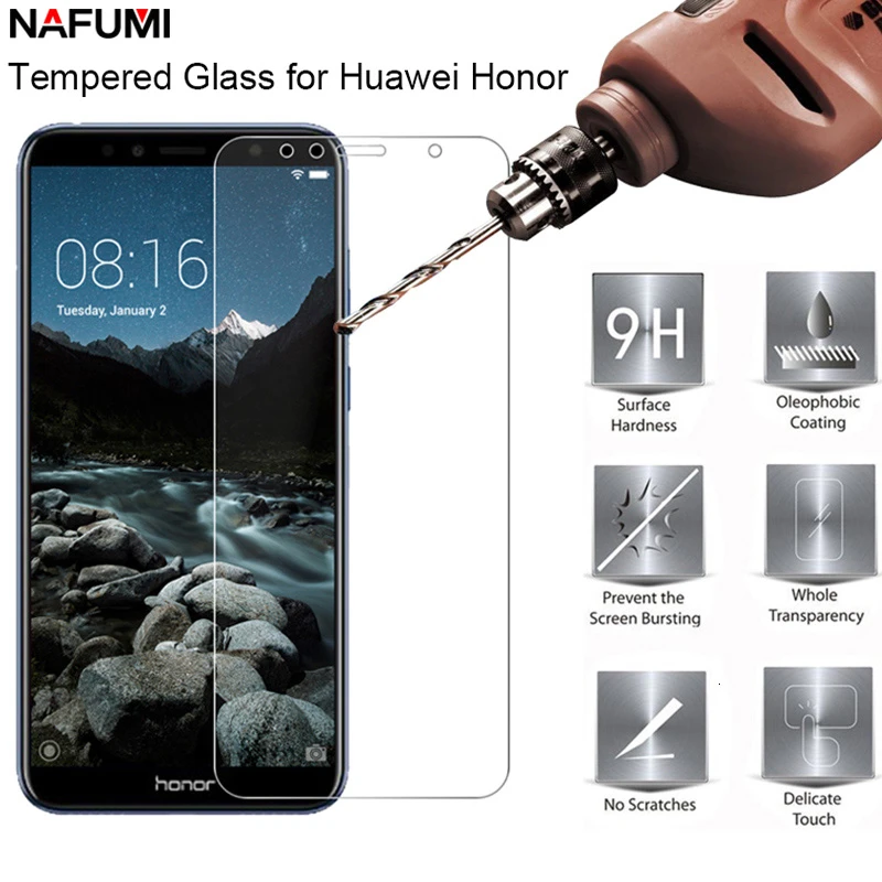 Защитное стекло для Huawei Prime Y5 Y6 2018 Nova 2 облегченное закаленное на Honor 7A Pro 7S 7C
