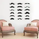 Усы Парикмахерская ножницы для бритья с логотипом настенные наклейки для салона виниловый для интерьера Декор наклейки окна съемные настенные S169