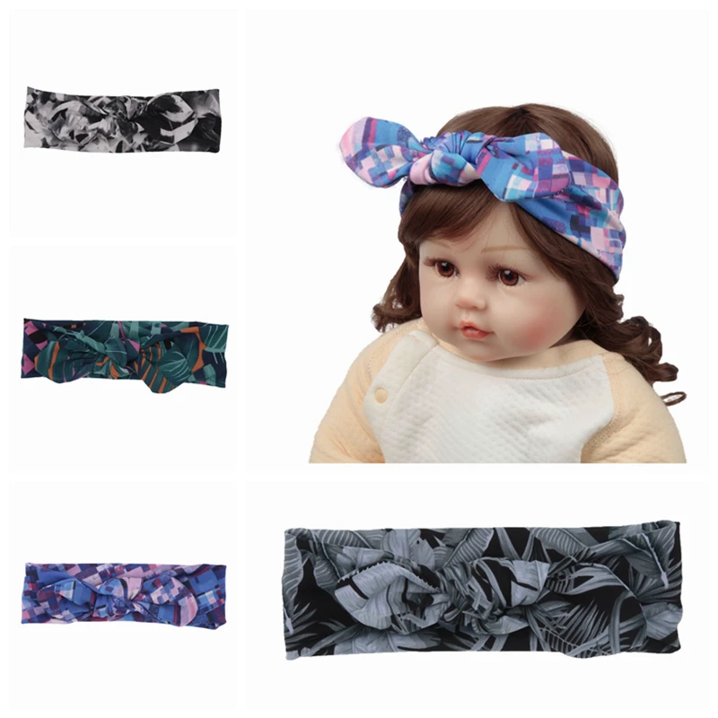 2019 милые детские повязки на голову для девочек эластичный ободок с кроличьими