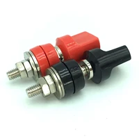 redblack plastic shell m6 copper rod binding post connector 6mm 60a high current cable wiring terminals for 4mm banana plug