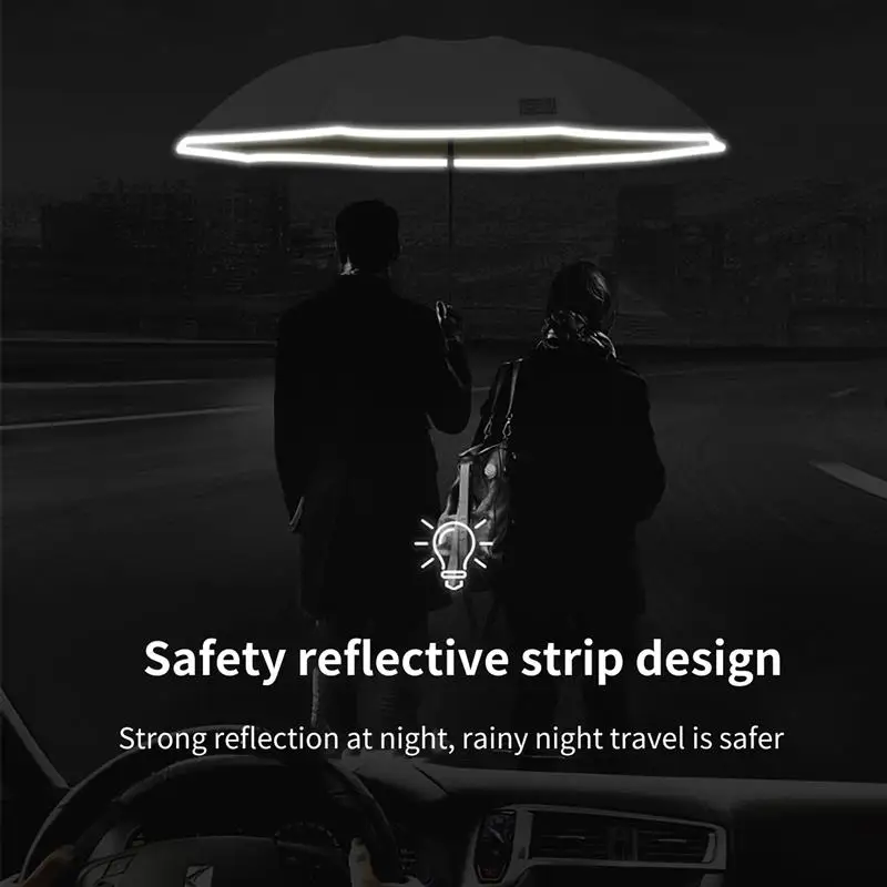 

Auto Open Close Umbrella Windproof Umbrella Mechanical Folding Umbrella Fully Automatic Ten-Bone Umbrella Transparent Handle
