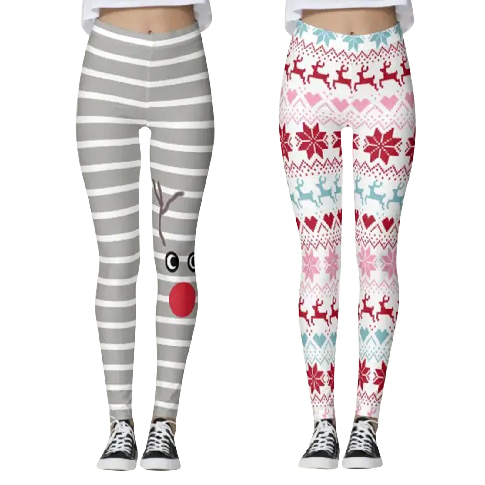 

Christmas Leggings High Waist Yoga Pants Skinny Slim Tights Workout Pants For Yoga Running Gym Sport Pants Sportswear Navidad