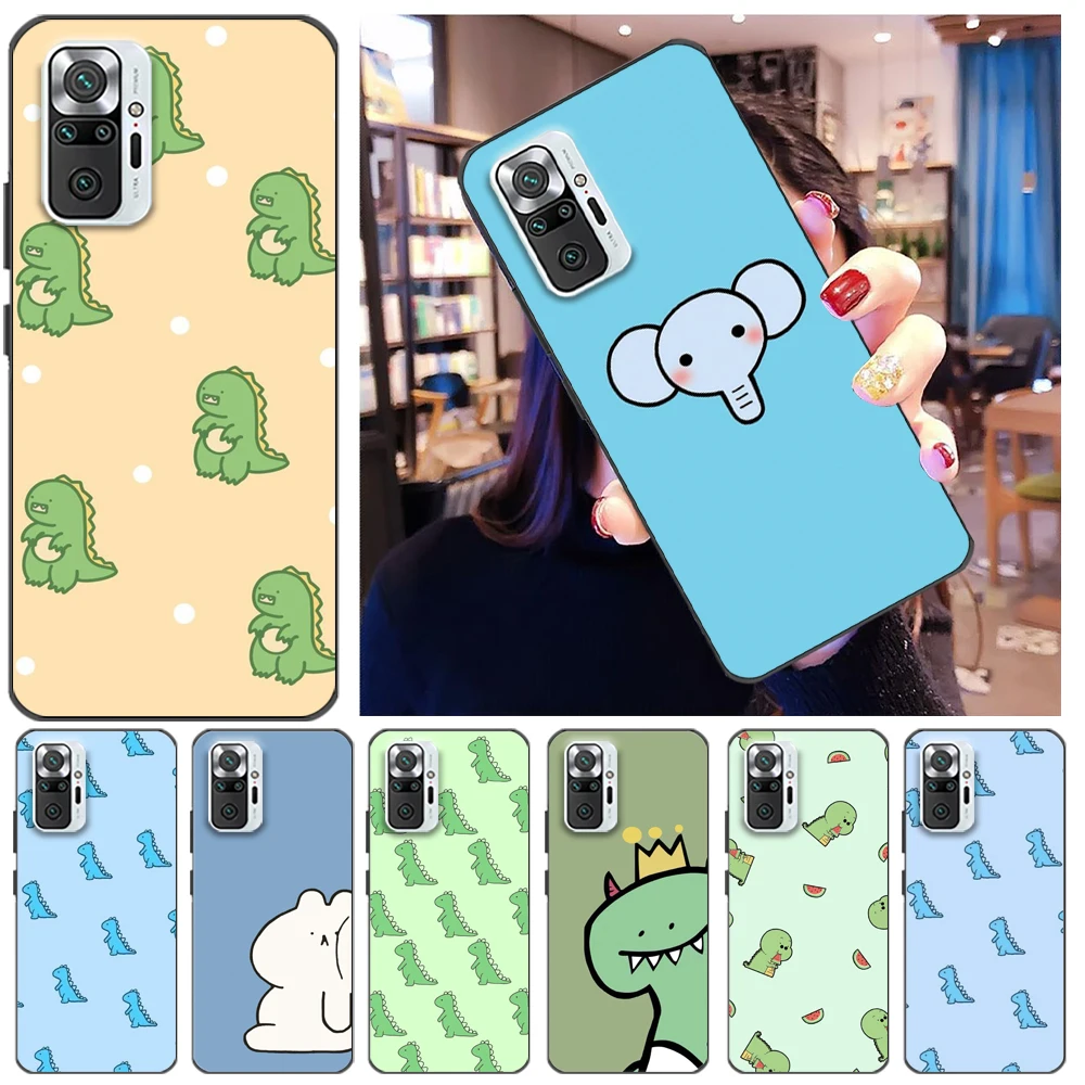 

Cute Animals Phone Case For Xiaomi Redmi Note 10S 10T 10 Pro MAX 4G 5G 10X Pro Cute Dinosaur Funda Cases Back Cover