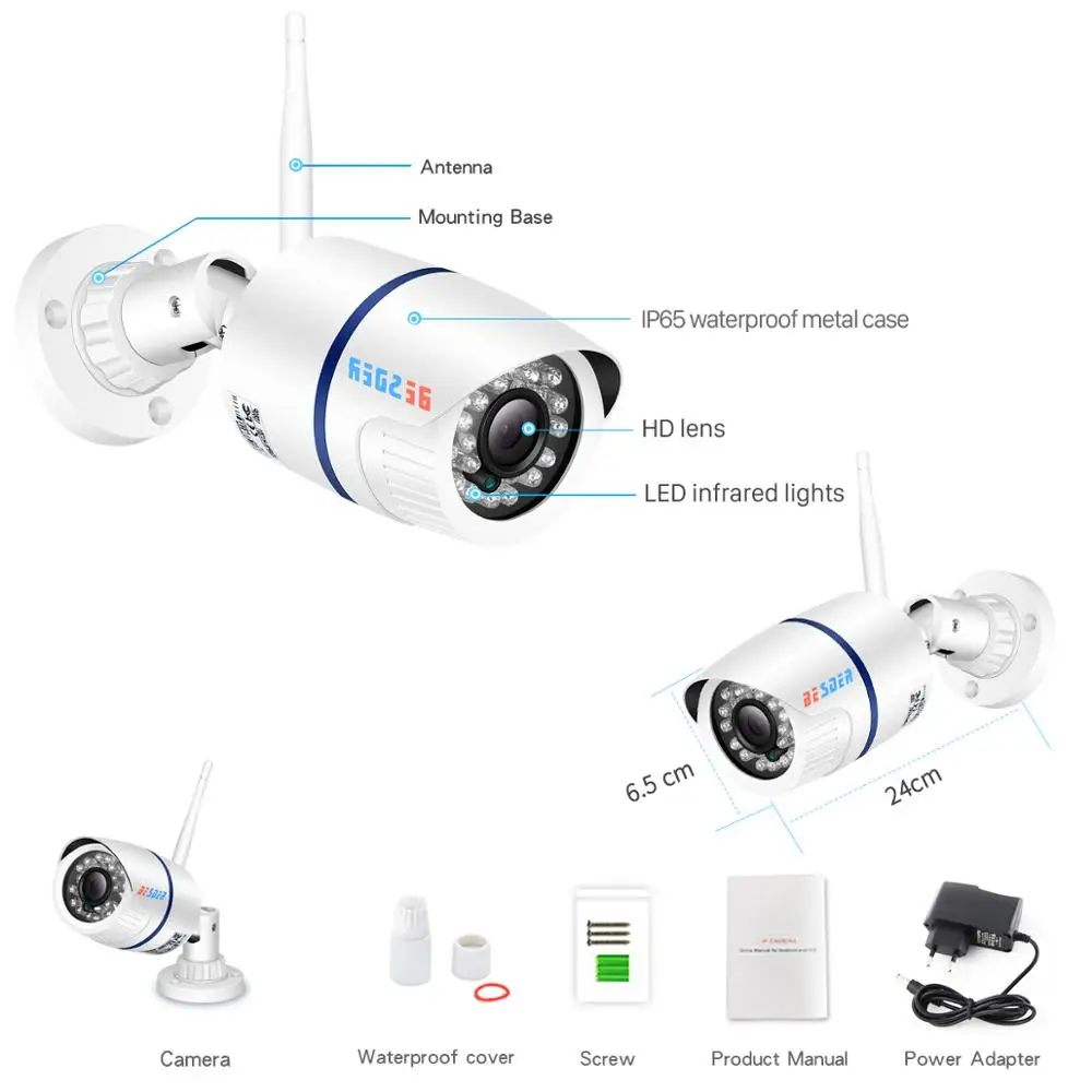 Besder iCsee ONVIF аудио IP камера 1080P 720P Беспроводная Проводная P2P сигнализация CCTV Bullet наружная Wifi камера со слотом для SD карты Макс 64G