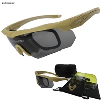 tactical shooting glasses military army sunglasses hunting glasses outdoor hiking camping eyewear with 3 interchangable lens