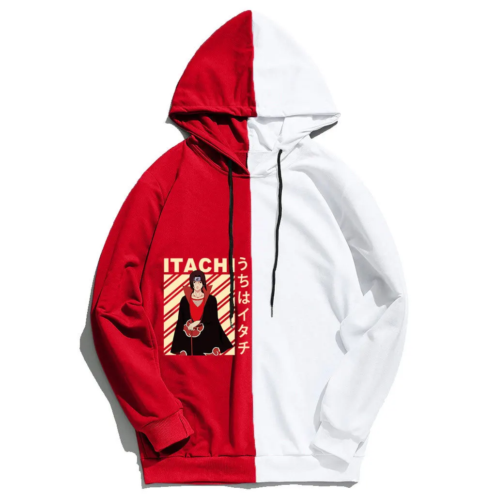 

Men 2021 Japanese Anime New Hoodie Streetwear Men Women Spring Autumn Hoodies Sweatshirt Harajuku Color Matching Tracksuit S-2XL