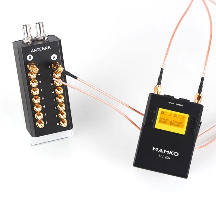 MAMKOMV-200 UHF беспроводной микрофон система для камеры iphone Смартфон интервью видео петличный нагрудный микрофон для Canon Nikon DSLR