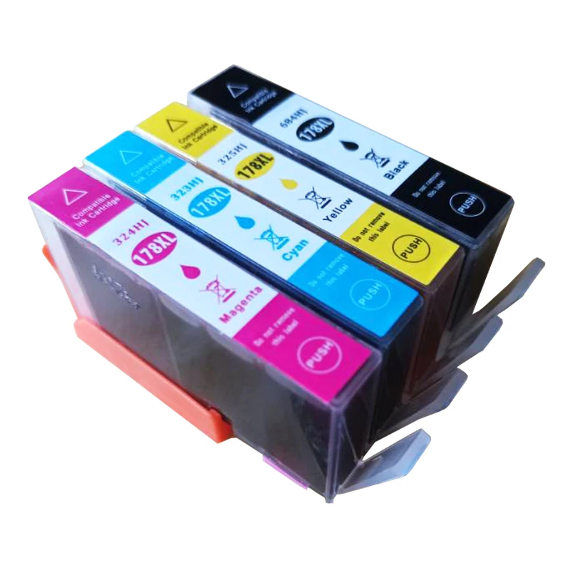 4 шт. совместимые с hp 178 чернильные картриджи для HP 178XL 5510 5520 6510 7510 7520 B010B B109a B109n B110a