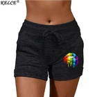 Шорты женские летние с принтом губы