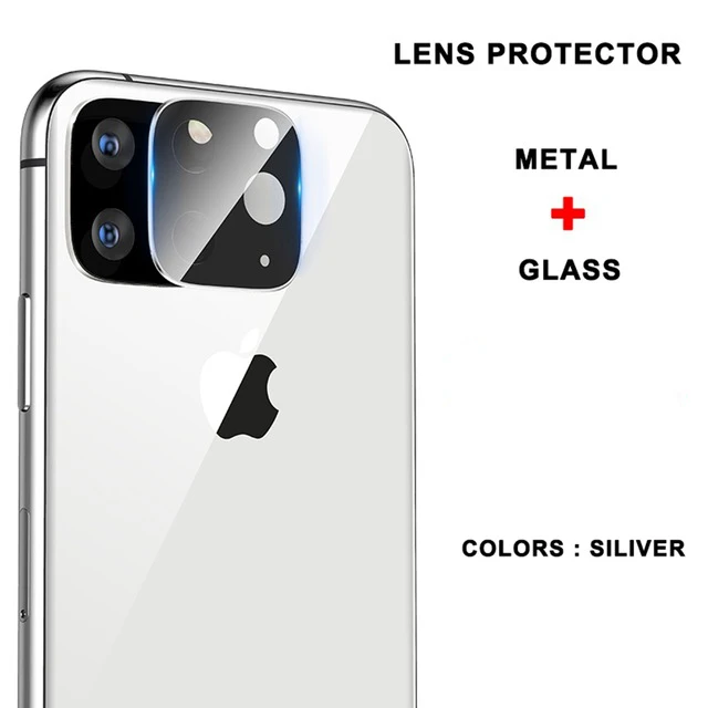 Silver Защитная пленка для камеры для iPhone 11 Pro Max 11 Pro 11 полное прозрачное закаленное стекло+ металлическая Рамка протектор камеры для iPhone 11 - Цвет: Silver