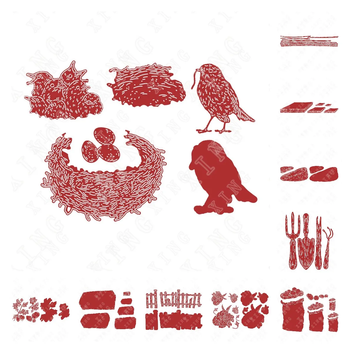 

Spring Wickerwork Gunny Sack Brick Fence Metal Cutting Dies Diy Scrapbooking Photo Album Decorative Embossing Moulds New Arrival