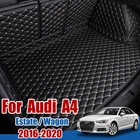 Кожаный коврик для багажника автомобиля для Audi A4 B9 8W 2016-2020 Avant для автомобиля с кузовом универсал, коврик для багажника, подкладка для груза 2017 2018 2019