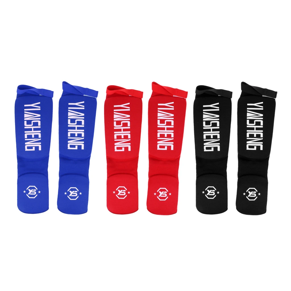 

1 Pair High Elastic Shin & Instep Padded Guards Martial Arts Shin Guards