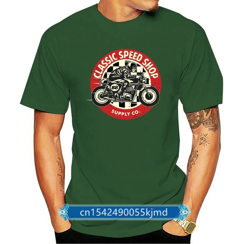 

Motorcycle Cafe Racer Inspired Motobike Vintage Retro Mens Hot Rod 9 T Shirt Free Style Tee Shirt