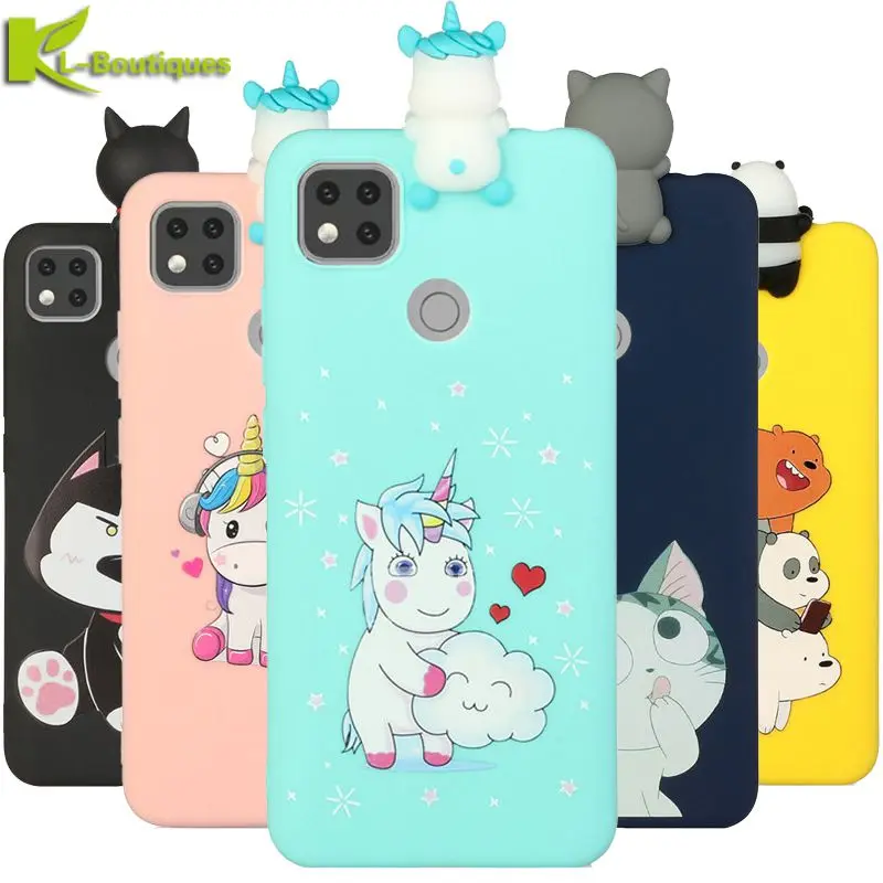Чехол для Redmi 9C чехол Xiaomi 9 C оболочка 3D панда единорог мультфильм мягкий