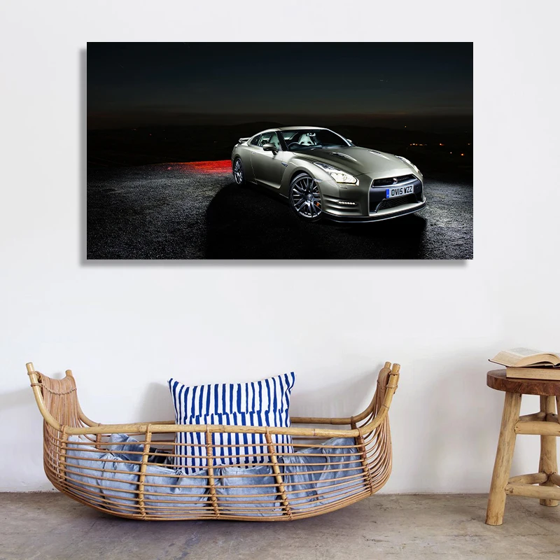 

HD Nissan GTR classic sports car wall art posters and prints Canvas art paintings for room decoration
