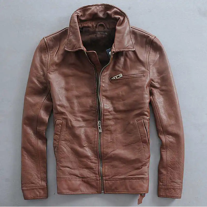 

Мужская куртка из натуральной кожи с тремя отложным воротником