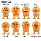 Украшения для выражения лица, 14 шт., кивающие куклы, милый мультяшный робот с качающейся головой, украшения для приборной панели автомобиля