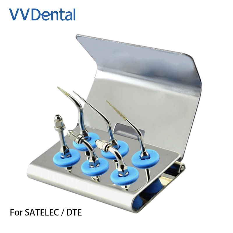 

VV DENTAL Outlet Cheap Ultrasonic Scaler Tips Endo KIT SILVER Compatible With SATELEC / DTE P E Tips Set Wholesale