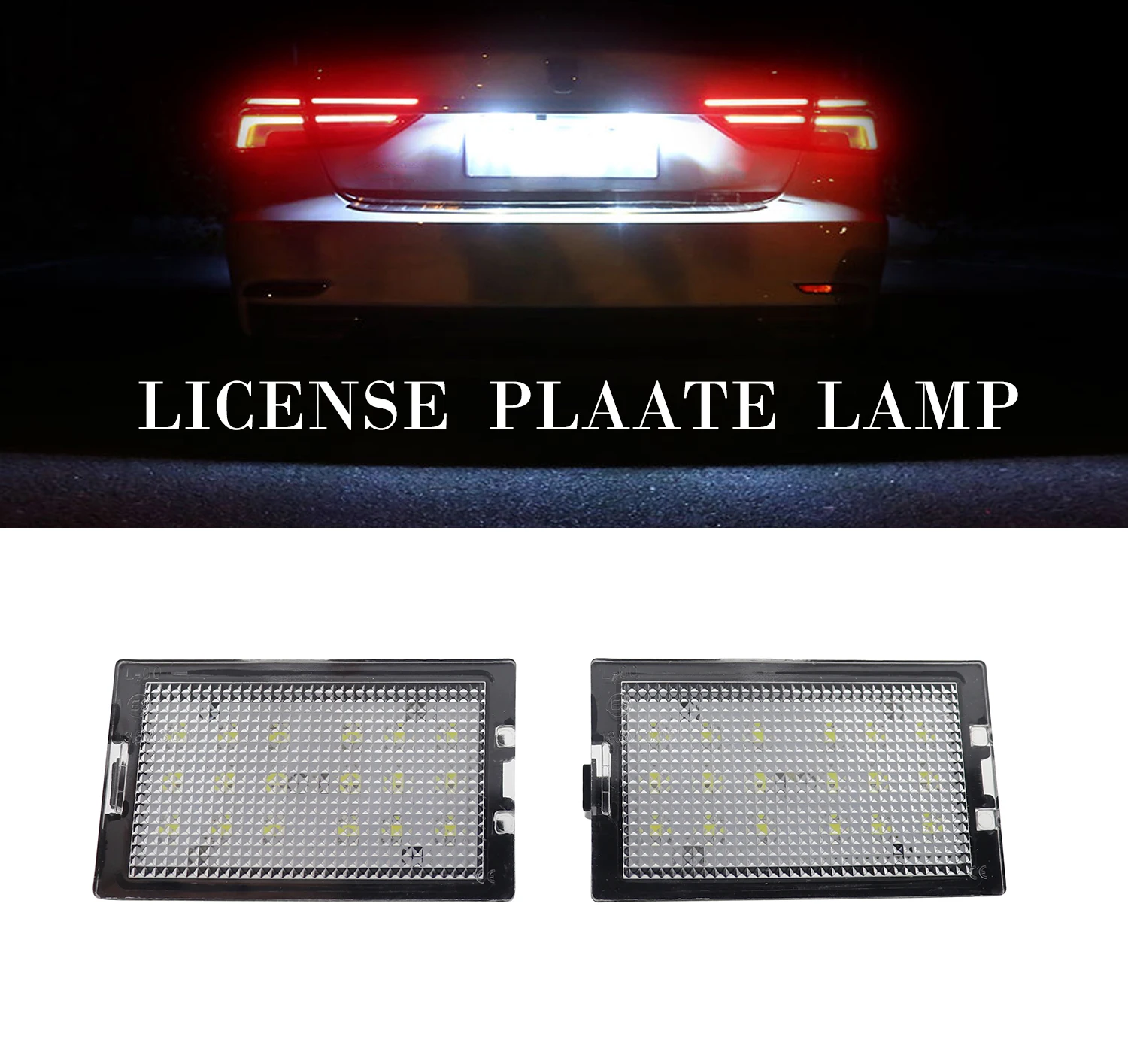 2 шт. белый Canbus без ошибок светодиодный светильник для номерного знака автомобиля