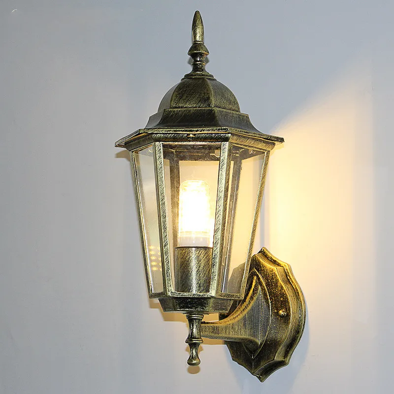 

European Retro Wall Lamp Waterproof Corridor Balcony Outdoor Courtyard Lamp Space Aluminum Lamp Led Wall Light