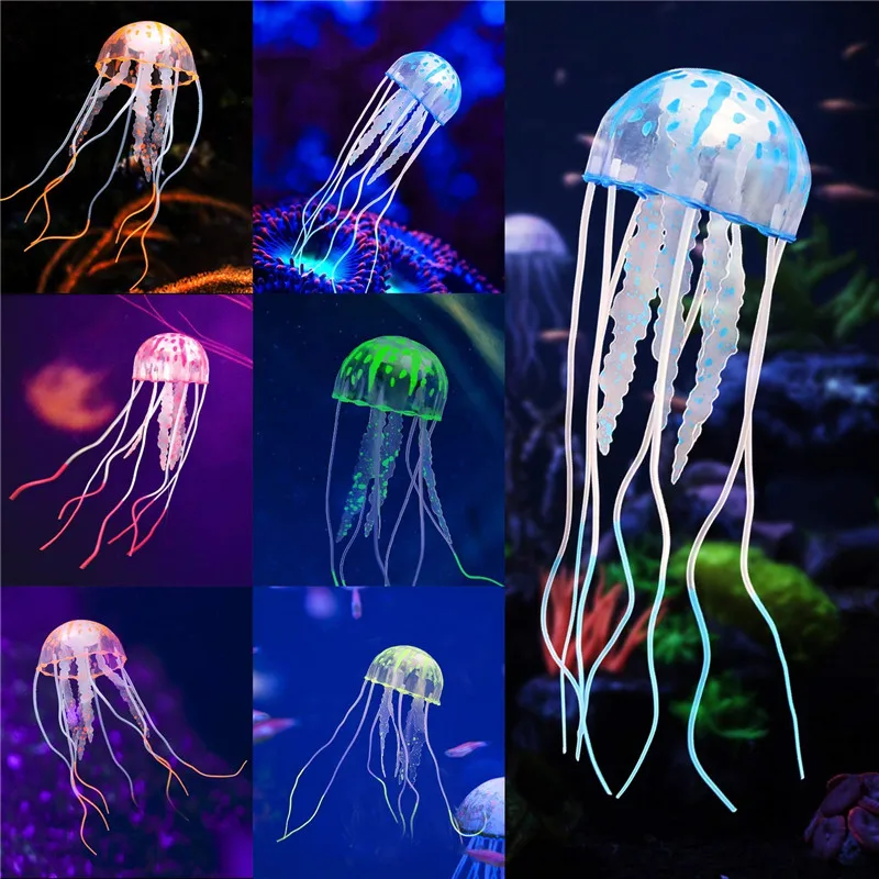 

Glowing Jellyfish 6pcs for Aquarium Decorations for Fish Tank Small ornament