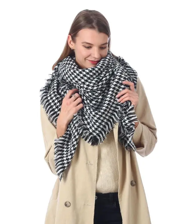 

2020 New Lady Scarf Winter Wool Scarf Warm Soft Cotton Scarves For Women