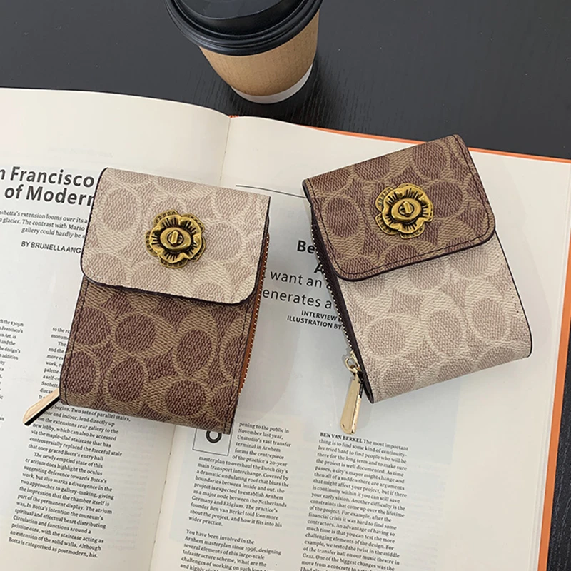 

Ladies' Versatile Short Wallet Zipper PU Leather Card Holder Multi-Functional Large-Capacity Money Bag Fashion Women Coin Purse