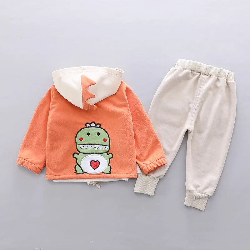 

2020 Spring Baby Girls Boys Clothing Sets Hooded Coats Stripe T Shirt Pants Toddler Infant Clothing Children Clothes