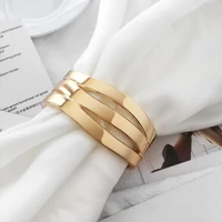 2021 new bracelet for women popular simple glossy alloy smooth jewelry wide edge alloy cuff bracelet luxury jewelry