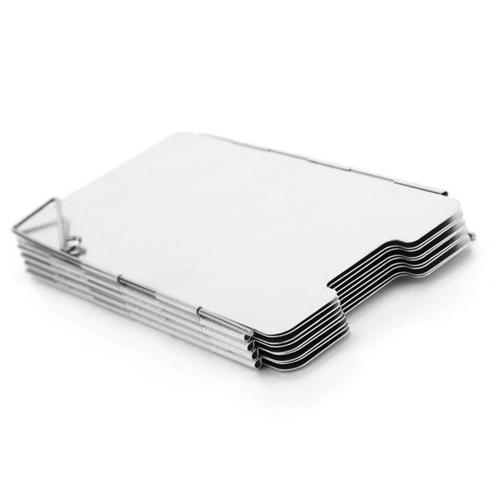 8 Plates Wind Shield Screens Foldable Outdoor Camping Cooking Cooker Gas Stove Windshield Screen Supplies | Спорт и развлечения