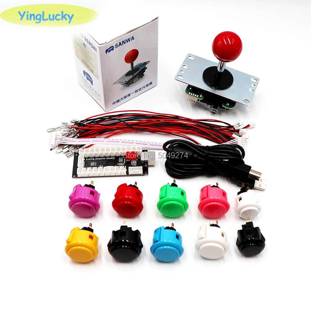 Аркадный набор для DIY аркадный джойстик Kit USB PC кодер Sanwa Джойстик + кнопочная
