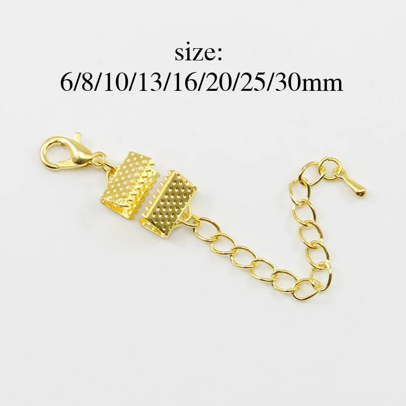 10 шт./лот Концевая застежка для кожаного шнура застежки с цепочками коннекторы