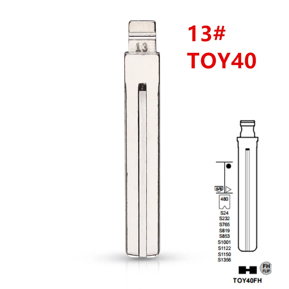 

Набор Из 10 Металлических Лезвий Для Ключей Без Обрезки 13 # TOY40 TOY48 Toy48FH Для Lexus Toyota IX35 KD Keydiy Xhorse VVD...
