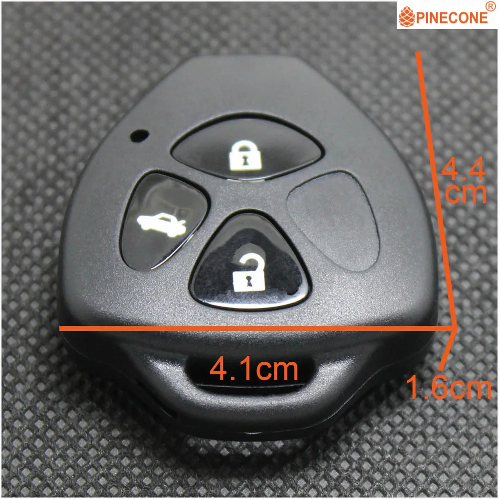 Шишка для TOYOTA CAMRY 2009 2010 2011 RAV4 2012 COROLLA Автомобильный ключ 3 кнопки не режущее лезвие