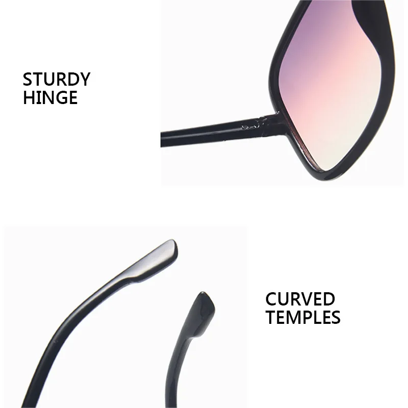 

Trendy Fashion Trending Sunglasses Personalized Red Upper and Lower Yellow Film Large Rim Sunglasses Women's Ins Beach Glasses
