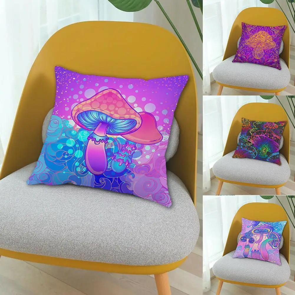 

Психоделический плюшевый наволочка в виде грибов, домашний диван, индийская кровать, декоративная подушка Будды, комната 45*45, декор для стул...