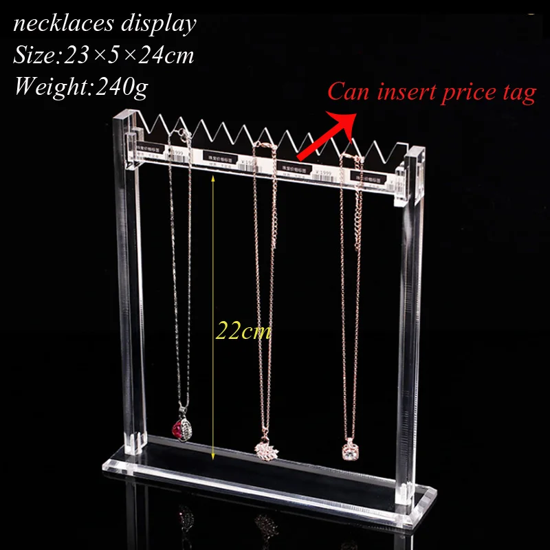 Прозрачная акриловая подставка для демонстрации ожерелий держатель ювелирных