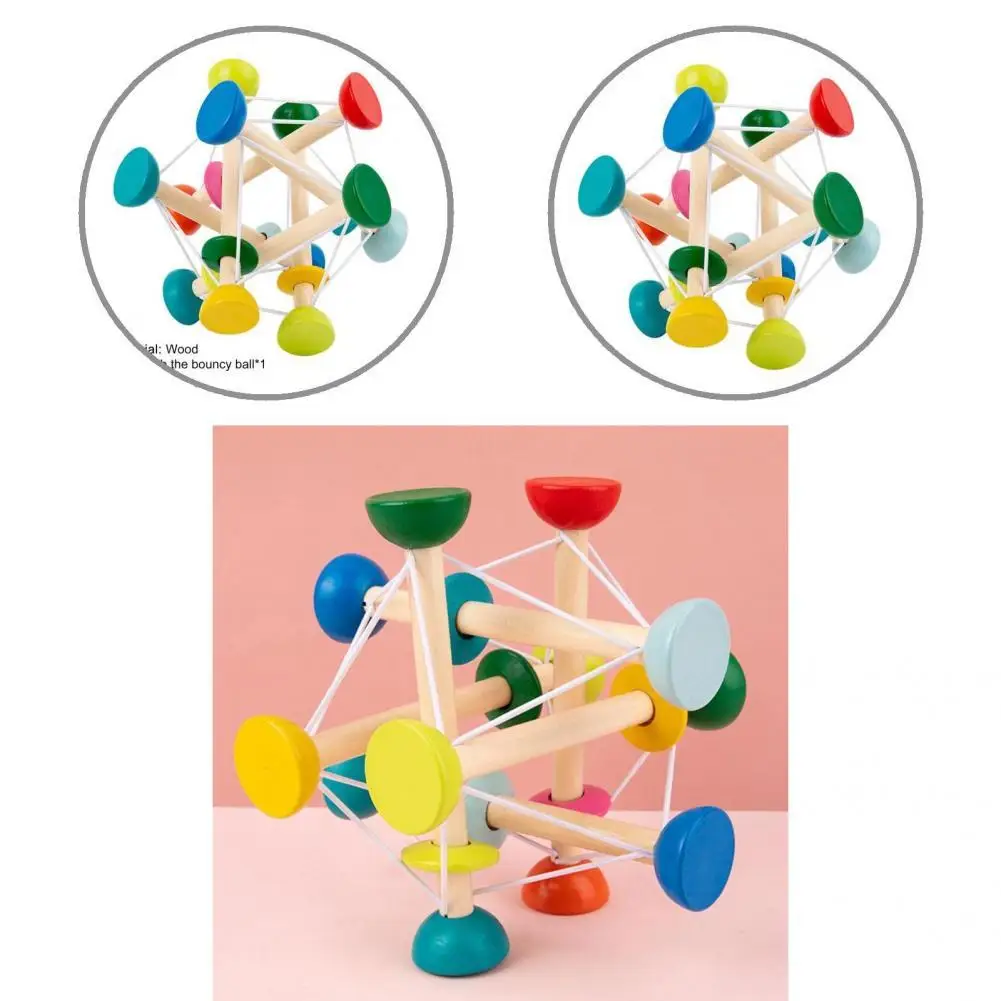 

Satisfy Hand Exercises Smooth Surface Reliable Infants Grasping Bouncy Ball Shape Sorter Toy for Girls
