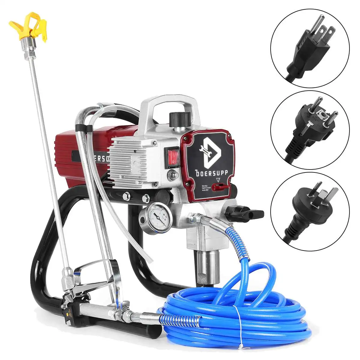 

DOERSUPP 1800W High-pressure Airless Spray Gun Spraying Machine Professional Wall Painting Machine DIY Power Tools