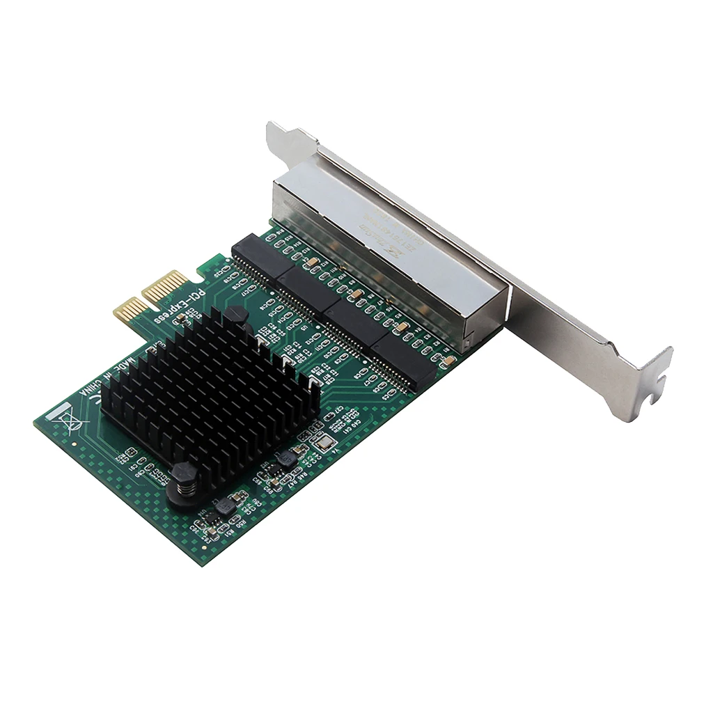 PCIE X1 4 порта 10/100/1000 м гигабитный Ethernet сетевой адаптер карты | Компьютеры и офис
